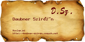 Daubner Szirén névjegykártya